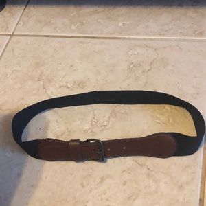 Brown and black belt.